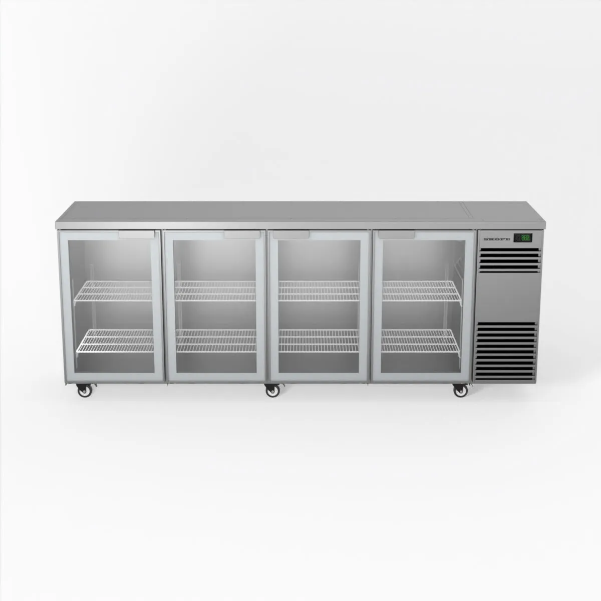Skope BackBar 4 Glass Swing Door Fridge - BB.4.GSW