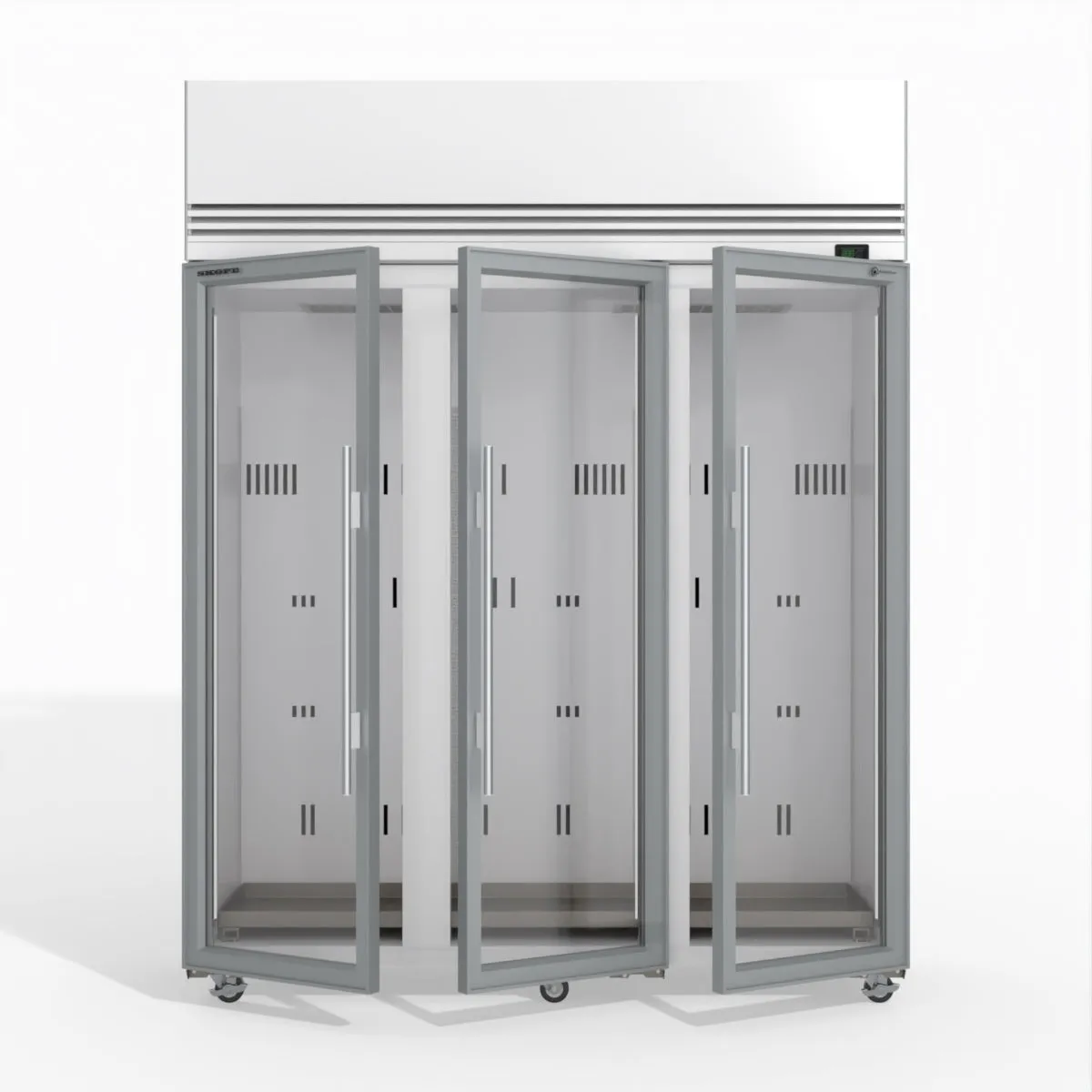 Skope TMF1500N-A Ice 3 Glass Door Upright Display or Storage Freezer