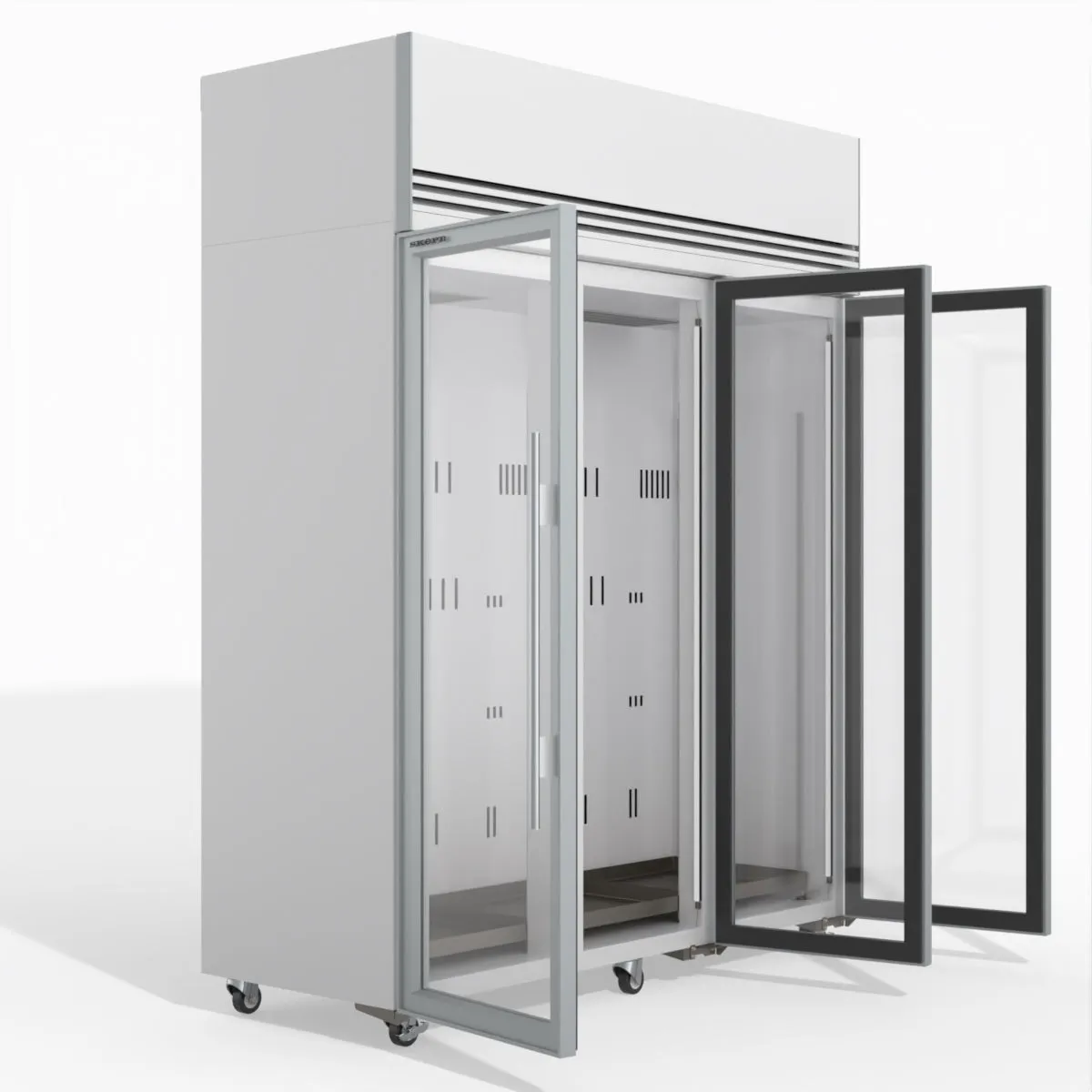 Skope TMF1500N-A Ice 3 Glass Door Upright Display or Storage Freezer