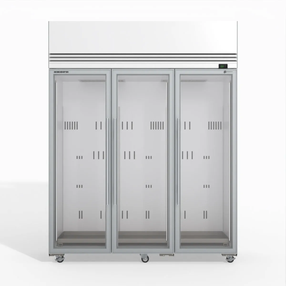 Skope TMF1500N-A Ice 3 Glass Door Upright Display or Storage Freezer