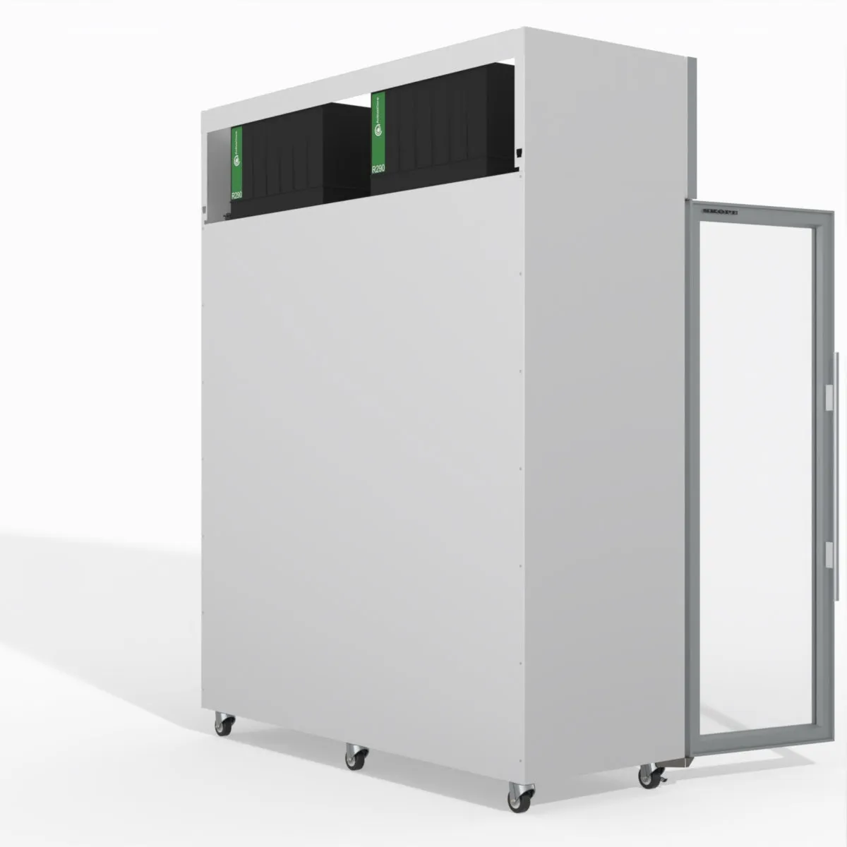 Skope TMF1500N-A Ice 3 Glass Door Upright Display or Storage Freezer