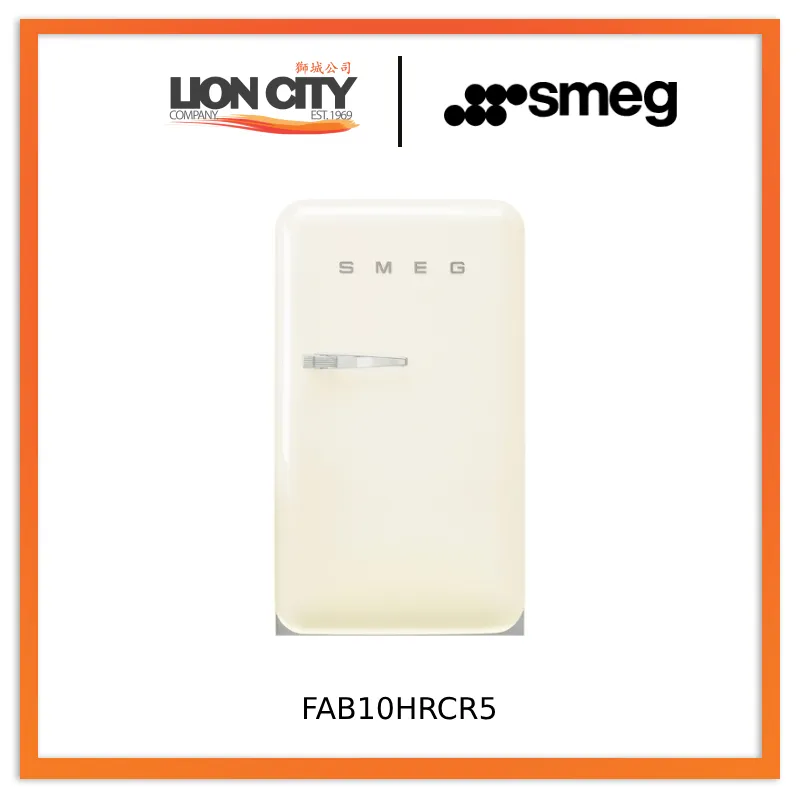 Smeg FAB10HRRD5 Free Standing Refrigerator One Door 50's Style Aesthetic
