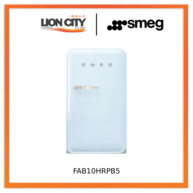 Smeg FAB10HRRD5 Free Standing Refrigerator One Door 50's Style Aesthetic