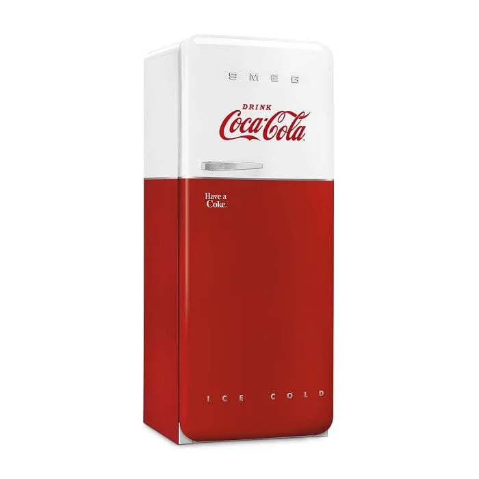 Smeg FAB28RDCC5 Free Standing Refrigerator One Door, Decorated / Special 50's Style Aesthetic