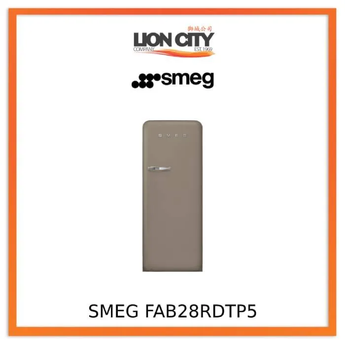 Smeg FAB28RDEG5/RDRB5/RDTP5 Free Standing Refrigerator One Door, Emerald Green 50's Style Aesthetic