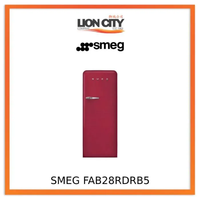 Smeg FAB28RDEG5/RDRB5/RDTP5 Free Standing Refrigerator One Door, Emerald Green 50's Style Aesthetic