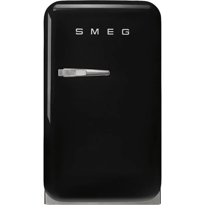 Smeg FAB5RBL5 Free Standing Refrigerator One Door, Black 50's Style Aesthetic