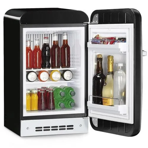 Smeg FAB5RBL5 Free Standing Refrigerator One Door, Black 50's Style Aesthetic