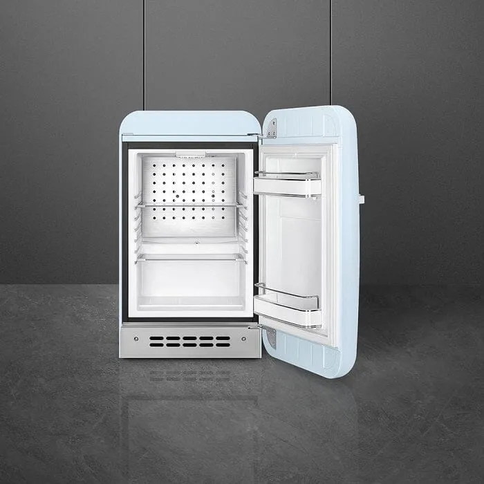 Smeg FAB5RPB5 Free Standing Refrigerator One Door, Pastel Blue 50's Style Aesthetic
