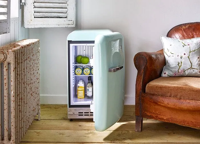 Smeg FAB5RPG5 Free Standing Refrigerator One Door, Pastel Green 50's Style Aesthetic