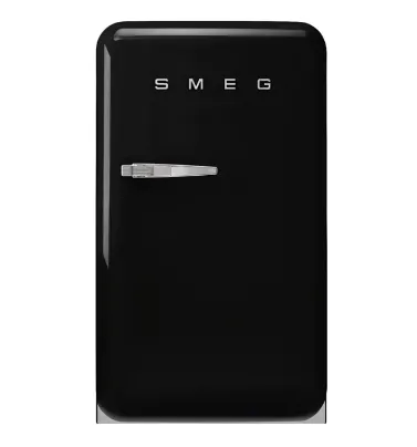 Smeg FAB5RPK5/RCR5/RRD5/RBL5/RWH5/ROR5/RPG5/RPB5 Free Standing Refrigerator One Door, Pink 50's Style Aesthetic