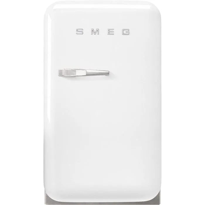 Smeg FAB5RWH5 Free Standing Refrigerator One Door, White 50's Style Aesthetic