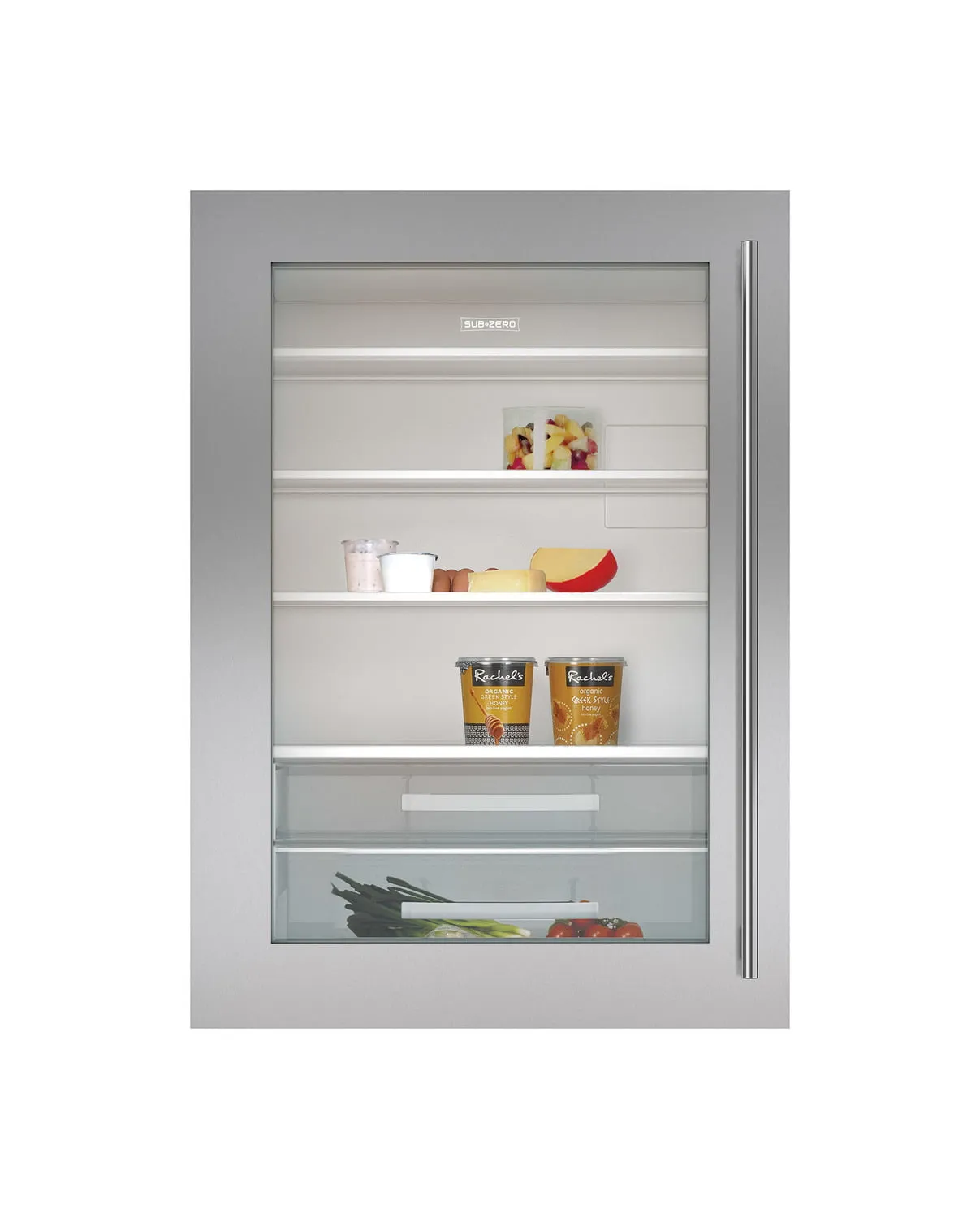 Sub-Zero 7030235 Stainless Steel Dual Flush Inset Door Panel With Tubular Handle