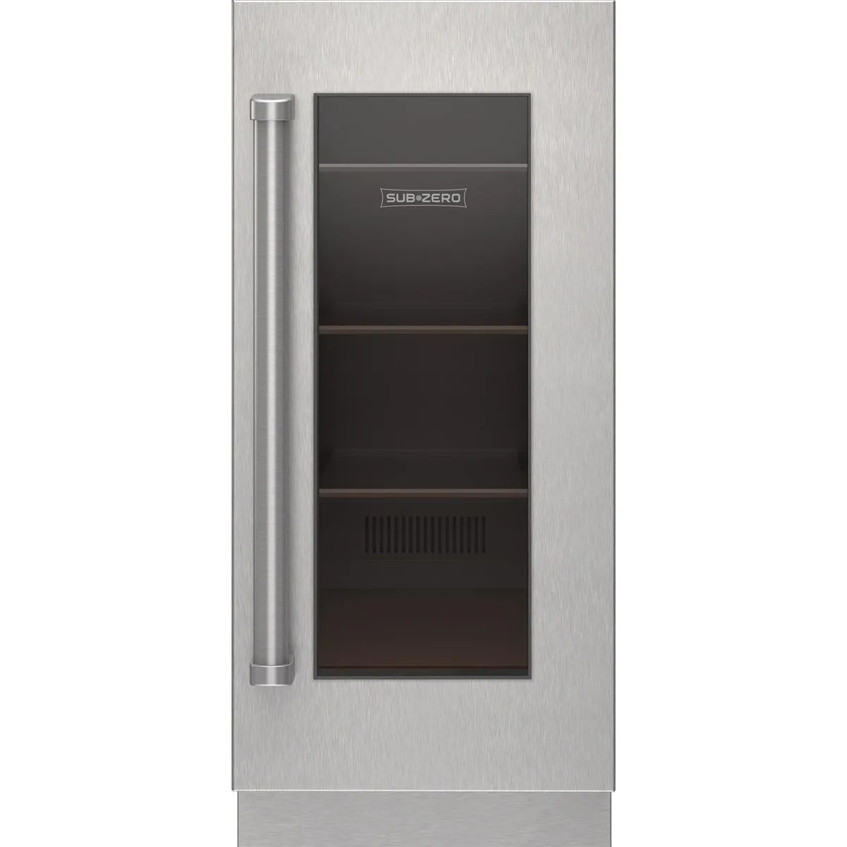 Sub-Zero 9029161 Stainless Steel Glass Door Panel - Pro Handle, Right Hinge