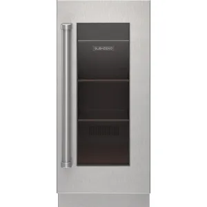 Sub-Zero 9029161 Stainless Steel Glass Door Panel - Pro Handle, Right Hinge