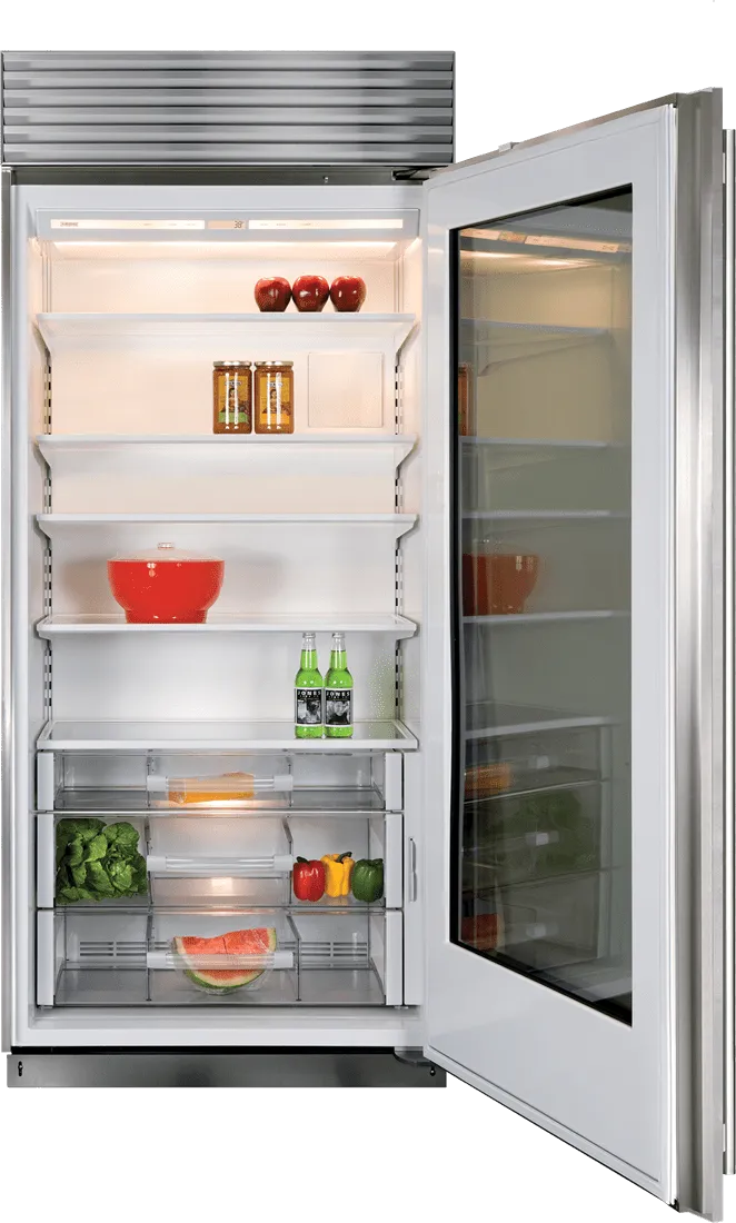 Sub-Zero BI36RGSPHRH 36" Classic Refrigerator With Glass Door