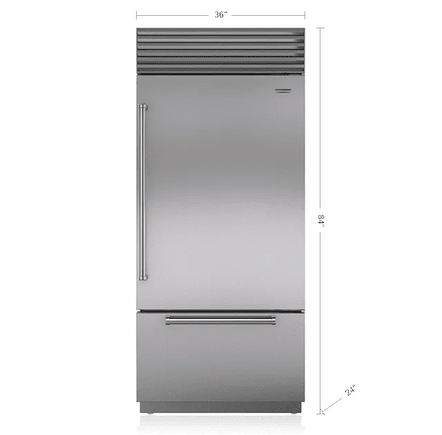 Sub-Zero BI36UIDSPHLH 36" Classic Over-And-Under Refrigerator/Freezer With Internal Dispenser