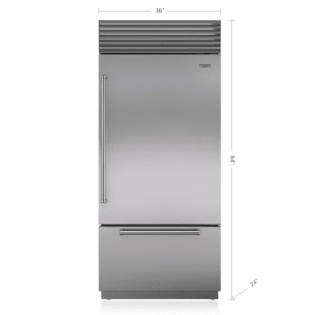 Sub-Zero BI36USPHRH 36" Classic Over-And-Under Refrigerator/Freezer