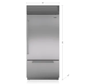 Sub-Zero BI36USTHLH 36" Classic Over-And-Under Refrigerator/Freezer