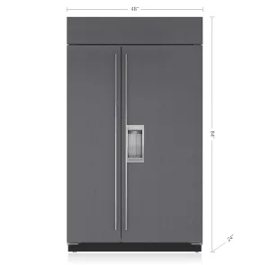 Sub-Zero BI48SDO 48" Classic Side-By-Side Refrigerator/Freezer With Dispenser - Panel Ready