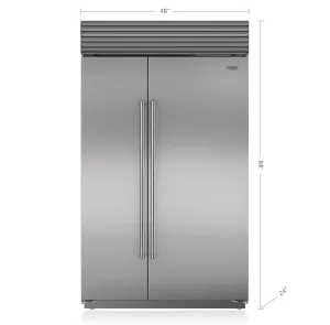 Sub-Zero BI48SIDSPH 48" Classic Side-By-Side Refrigerator/Freezer With Internal Dispenser