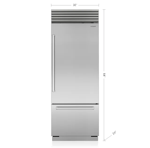 Sub-Zero CL3050UIDSTL 30" Classic Over-And-Under Refrigerator/Freezer With Internal Dispenser