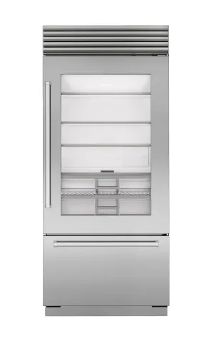 Sub-Zero CL3650UGSPR 36" Classic Over-And-Under Refrigerator/Freezer With Glass Door