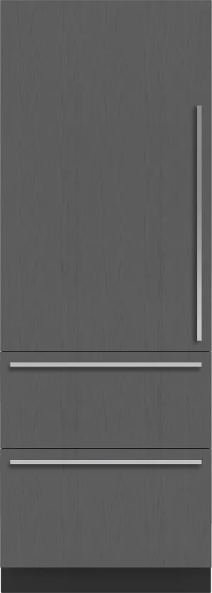 Sub-Zero DET3050CIIDL 30" Designer Over-And-Under Refrigerator/Freezer With Ice Maker And Internal Dispenser - Panel Ready