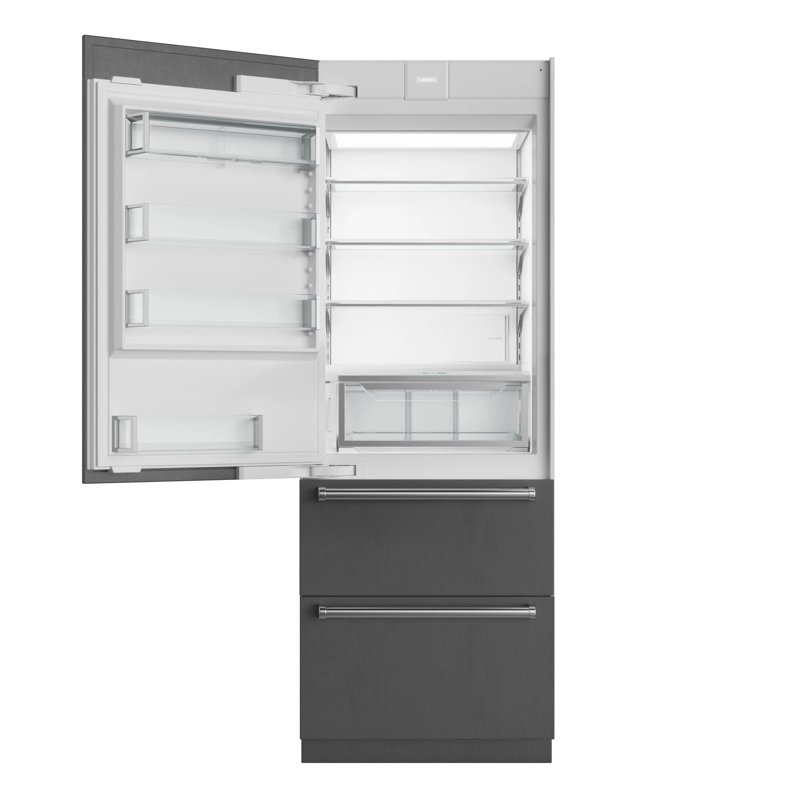 Sub-Zero DET3050CIL 30" Designer Over-And-Under Refrigerator/Freezer With Ice Maker - Panel Ready