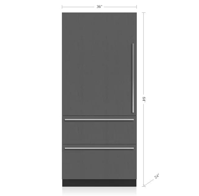 Sub-Zero DET3650RIDL 36" Designer Over-And-Under Refrigerator Internal Dispenser - Panel Ready