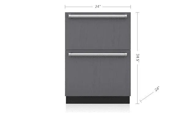 Sub-Zero ID24FI 24" Designer Freezer Drawers With Ice Maker - Panel Ready