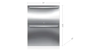 Sub-Zero ID24RO 24" Designer Outdoor Refrigerator Drawers - Panel Ready