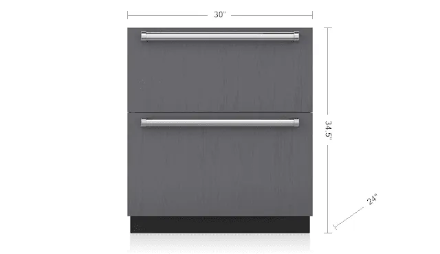 Sub-Zero ID30RP 30" Designer Refrigerator Drawers With Air Purification - Panel Ready