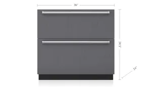 Sub-Zero ID36CI 36" Designer Refrigerator/Freezer Drawers With Ice Maker - Panel Ready