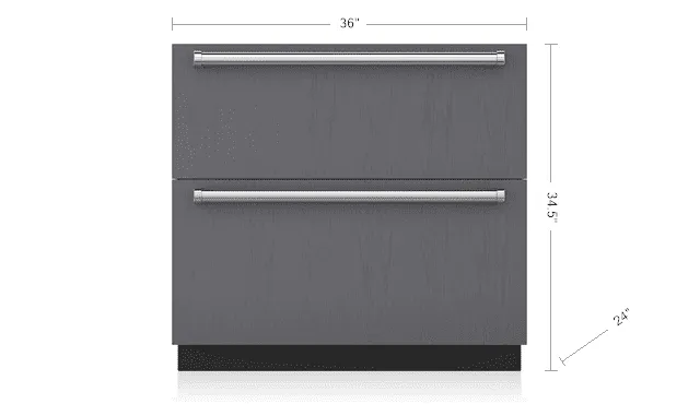 Sub-Zero ID36R 36" Designer Refrigerator Drawers - Panel Ready
