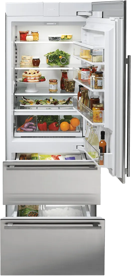 Sub-Zero IT30CIIDRH 30" Designer Over-And-Under Refrigerator/Freezer With Ice Maker And Internal Dispenser - Panel Ready