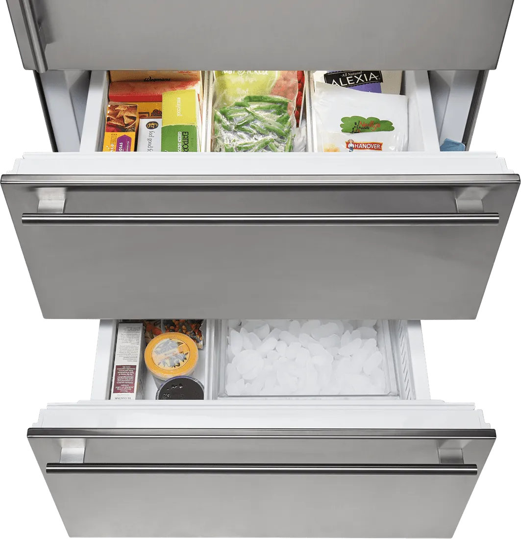 Sub-Zero IT30CIIDRH 30" Designer Over-And-Under Refrigerator/Freezer With Ice Maker And Internal Dispenser - Panel Ready