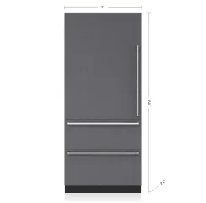 Sub-Zero IT36CILH 36" Designer Over-And-Under Refrigerator/Freezer With Ice Maker - Panel Ready