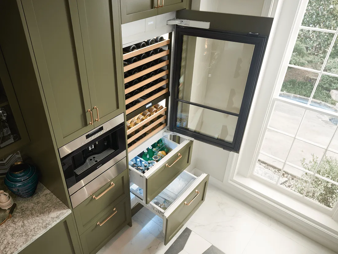 Sub-Zero IW30CIARH 30" Designer Wine Storage With Refrigerator/Freezer Drawers - Panel Ready