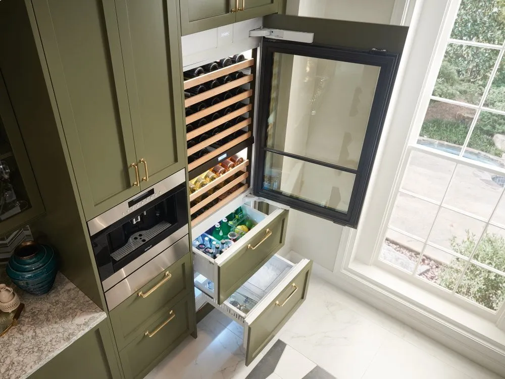 Sub-Zero IW30CILH 30" Designer Wine Storage With Refrigerator/Freezer Drawers - Panel Ready