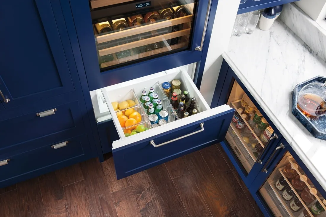 Sub-Zero IW30CILH 30" Designer Wine Storage With Refrigerator/Freezer Drawers - Panel Ready