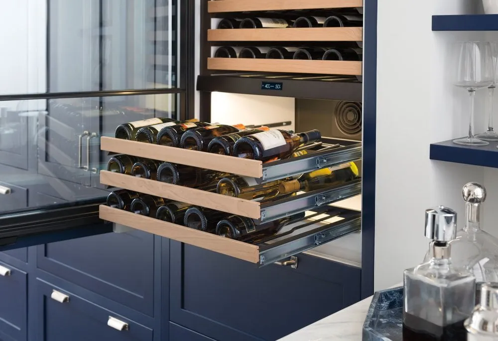 Sub-Zero IW30RLH 30" Designer Wine Storage With Refrigerator Drawers - Panel Ready