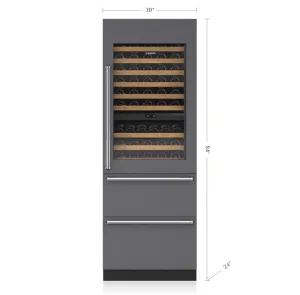 Sub-Zero IW30RRH 30" Designer Wine Storage With Refrigerator Drawers - Panel Ready