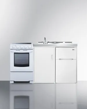 Summit ACK60ELSTW 60" Wide All-In-One Kitchenette With Electric Range