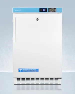 Summit ACR45L Pharmacy Series Ada Compliant 20" Wide Built-In Undercounter All-Refrigerator For Vaccine Storage, Frost-Free With An Internal Fan, External Digital Controls And Thermometer, And Lock