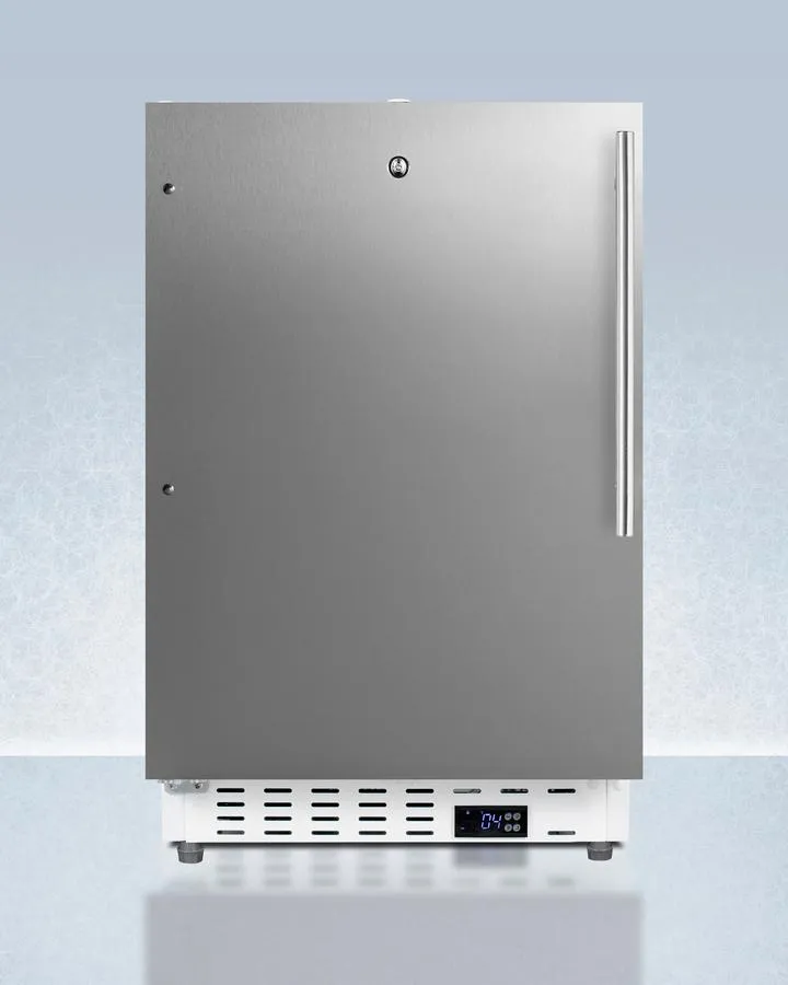 Summit ADA404REFSSHVLHD 20" Wide Built-In Healthcare All-Refrigerator, Ada Compliant