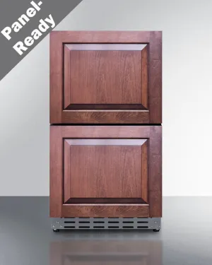 Summit ADRD18PNR 18" Wide 2-Drawer All-Refrigerator, Ada Compliant (Panels Not Included)