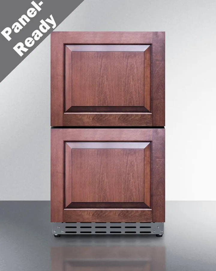 Summit ADRD18PNR 18" Wide 2-Drawer All-Refrigerator, Ada Compliant (Panels Not Included)