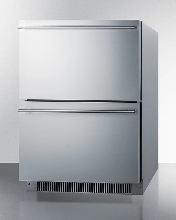 Summit ADRD24 24" Wide 2-Drawer All-Refrigerator, Ada Compliant