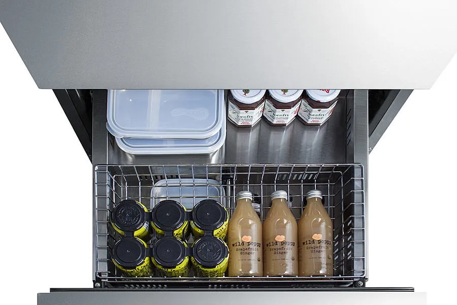 Summit ADRD24 24" Wide 2-Drawer All-Refrigerator, Ada Compliant